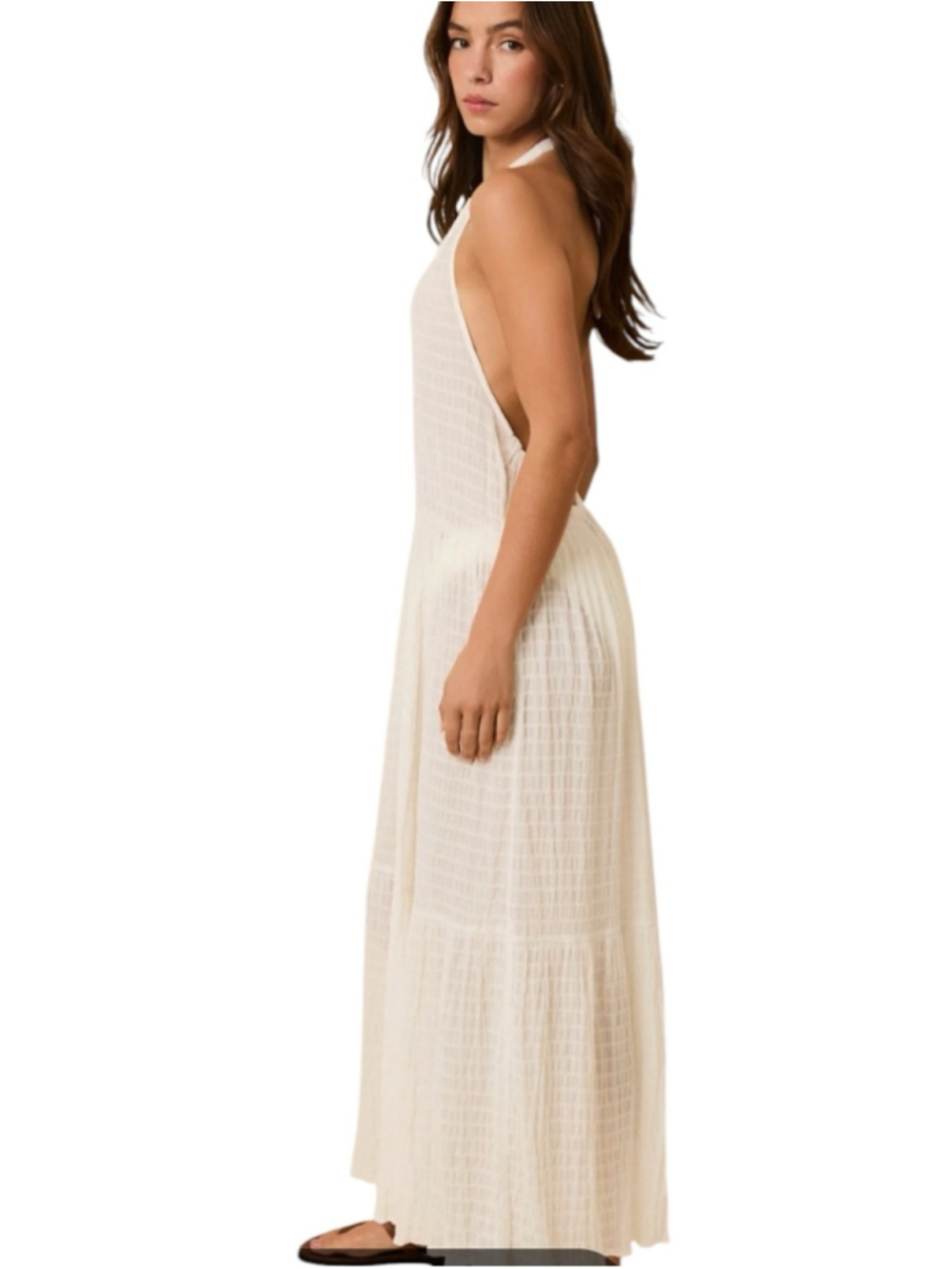 SOLID & STRIPED The Kai Maxi Dress Coverup, Optic White - Picture 3 of 9